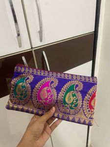 Paisley Print Clutch