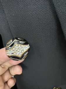 Black Blazer with Gold Buttons