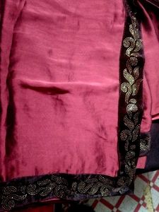Elegant Maroon saree with Blouse