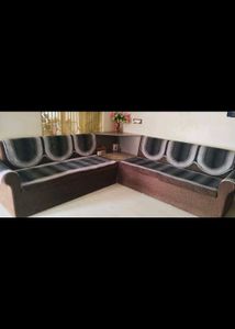 Heavy Beautiful Black And Gray 8pc Sofa Cover