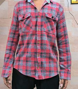 Red &amp; Black Plaid Flannel Shirt