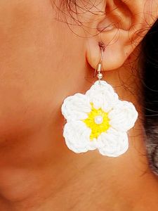 Handmade Crochet Flower Earrings