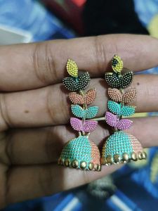 Leafy Jhumka Earrings