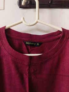 Maroon Cap Sleeve Top