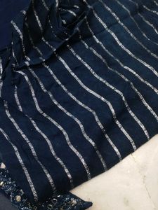 Blue naira cut suit Set