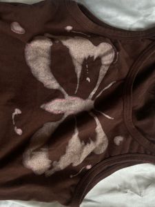 Butterfly Print Tank Top 🦋🤎