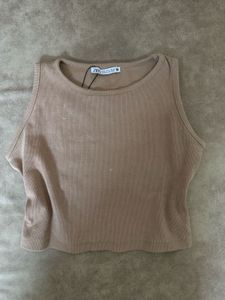 Zara Tan Crop Top
