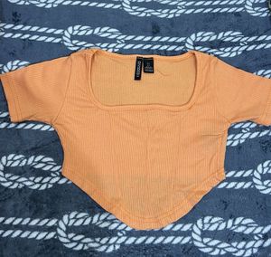 Cute Orange Crop Top
