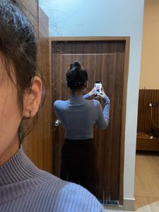 Blue Knit Top - Cropped