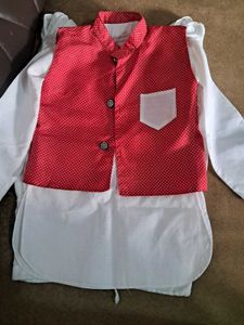 Kurta Pajama Set With Jacket Coat For Boys