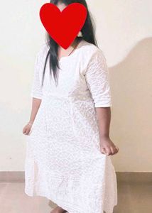 White Embroidered Kurti
