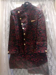 Floral Print Sherwani Jacket