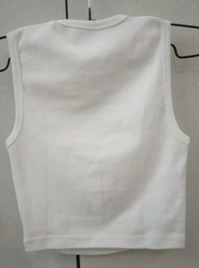 White Ribbed Tank Top
