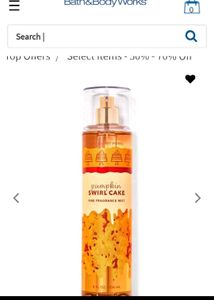 BBW Pumpkin Swirl Cake Mist