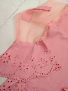 Fancy Peach Crop Top