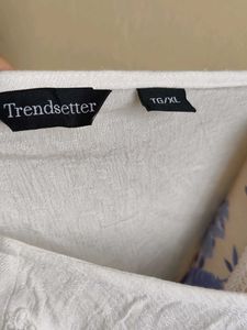 White Lace Trimmed Top Trendsetter
