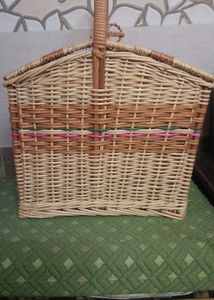 Vintage Wicker Basket From Uttrakhand