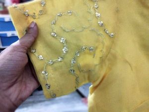 Yellow Resham Work Saree