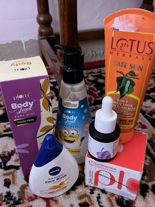 Skincare Bundle: Plum, Lotus Herbals & Nivea