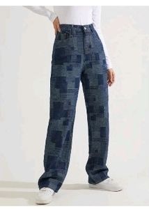 Urbanic Patchwork Straight Denim Jeans