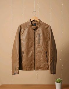 Tan Brown Leather Jacket