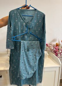 Elegant Printed Pure Cotton Kurta Set