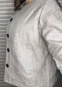 Beige Button-Down Jacket