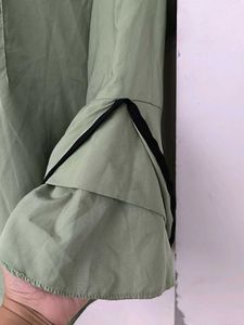 Olive Green Button-Up Top