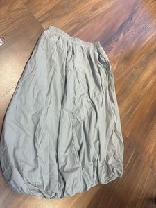 A-LINE HIGH WAISTED MID LENGTH LANTERN SKIRT
