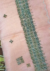 Tissue Fabric Peach ShadeParty Wear Saree