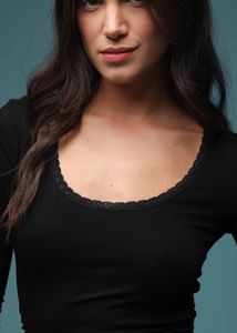 Black Long Sleeve Crop Top