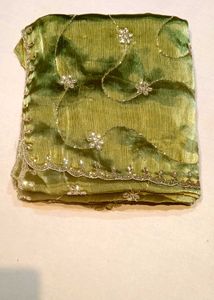 Green heavy saree