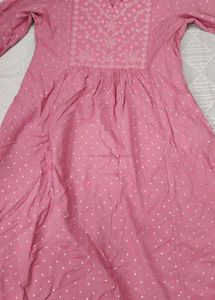 Pink Embroidery Kurta