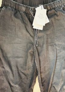 HNM New Black Denim Pants With Tag