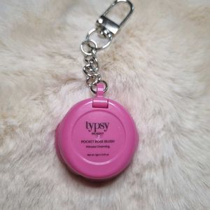 Pink Flower Blush Keychain