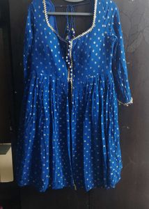 Blue &amp; Gold Kurta Set- Fixed Price