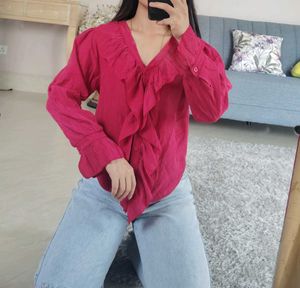 Stylish Ruffle V-Neck Top