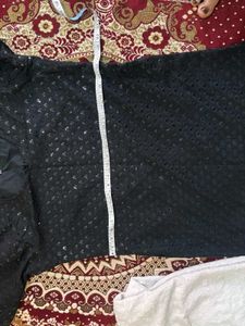 Black Dress with Embellished Sleeves
