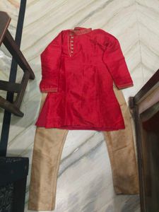 Boys Red Kurta Set