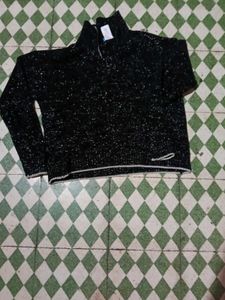 Sparkly Black Turtleneck Sweater