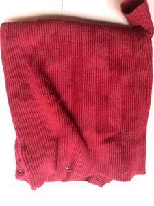 Maroon knitted woolen dress sale price