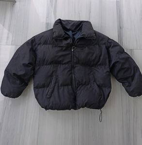 Black Korean Style Puffer Jacket Hip Hop