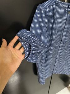 Blue Dotted Top