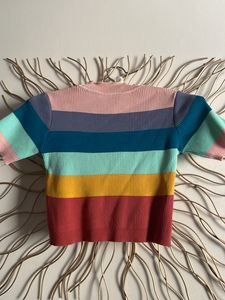 Rainbow Ribbed Knit Top