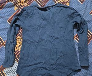 Navy Long Sleeve Top