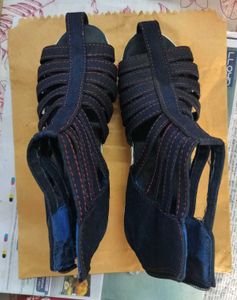 Denim Platform Heels (gladiator heel)