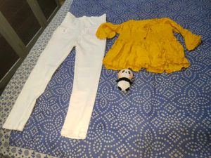 Combo Of Girls Top And Jeans