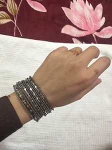 Silver Tone Bangle Bracelet Set