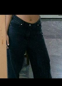 H&amp;M Straight Leg Black Baggy Jeans