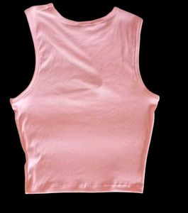 Zara Solid Asymmetrical Crop Top Casual